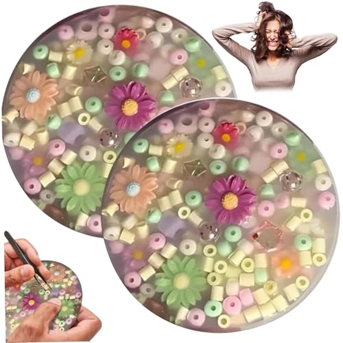 Wedhapy Picky Pad Skin Picking Fidget Toys 2 Stück 3,9 Zoll rundes Picky Pad aus Silikon lustiges doppelseitiges Picking Pad Stress/Angstlinderungsspielzeug für Kinder und Erwachsene von Wedhapy