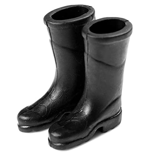 Wedhapy Puppe Regenstiefel Modell Spielzeug Mini Simulation 1:12 Puppenhaus Mikroschuhe für Bjd Dekoration Zubehör Mini Puppenstiefel von Wedhapy