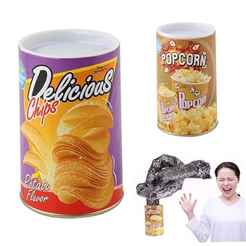 Halloween Potato Chip Snake Can, Potato Chip Snake Can, 2pcs wiederverwendbare wasserdichte lustige, schwierige Spring Spring Surpros Surpur Snake Toy tragbares leichtes Streichspielzeug für Hallowee von Weduspaty