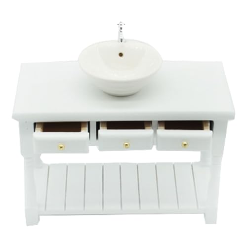 Puppen Hausmöbel 1:12 Puppenhaus Holz Washin Becken Runde Dollhouse Bad Waschbecken mit Waschbecken Miniatur Badezimmer Tisch Waschbecken Modell für Puppenhaus weiße Weihnachtsdekorationen Puppen Hausmöbel 1:12 Puppenhaus Holz Washin Becken Runde Dollhouse Bad Waschbecken mit Waschbecken Miniatur Badezimmer Tisch Waschbecken Modell für Puppenhaus weiße Weihnachtsdekorationen von Weduspaty