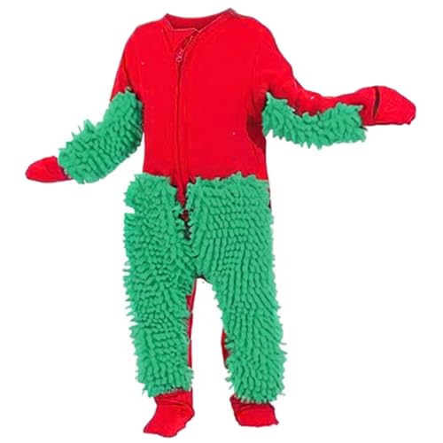 Säuglingskriechender Strampler, Baby -Mop -Strampler, Jungen Jumpsuit Mopp, lustiger Strampler für Babys, Weihnachtsbaby Kostüm Größe 85 von Weduspaty