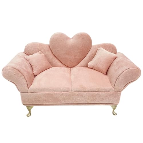 Weduspaty Doll Couch, Puppenhausmöbel, süße Puppencouch Schmuckschatulle, weiche Samtschmuckschachtel, 1/6 Miniaturpuppenhauszubehör für Mädchen und Frauen Geschenk von Weduspaty