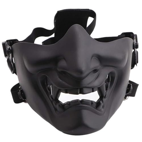 Weduspaty Halloween -Maske, Samurai -Maske Halbgesicht, halbe Gesicht böse Masken, Geistermasken, Neuheit Halloween Cosplay -Maske von Weduspaty