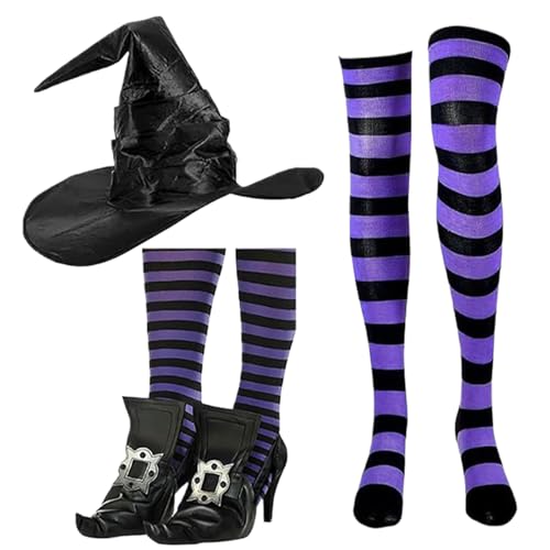 Weduspaty Halloween Witch Kostüm Set, Hexenkostüm für Frauen, Halloween Cosplay -Party -Kostüm, gruseliges Kostüm Halloween von Weduspaty