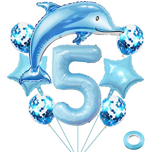 Weenkeey 5 Jahre Delfin Geburtstag Deko Große Delfin Folienballon 5. Geburtstag Delfin Ballons Hellblau Zahl 5 Luftballon für Jungen Geburtstag Party Weenkeey 5 Jahre Delfin Geburtstag Deko Große Delfin Folienballon 5. Geburtstag Delfin Ballons Hellblau Zahl 5 Luftballon für Jungen Geburtstag Party von Weenkeey