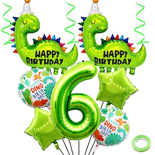 Weenkeey 6 Jahre Dinosaurier Geburtstag Dekoration Großes Dinosaurier Happy Birthday Luftballon 6. Geburtstag Dino Heliumballon Obst Grün Zahl 6 Folienballon für Dino Party Junge Geburtstag Party Weenkeey 6 Jahre Dinosaurier Geburtstag Dekoration Großes Dinosaurier Happy Birthday Luftballon 6. Geburtstag Dino Heliumballon Obst Grün Zahl 6 Folienballon für Dino Party Junge Geburtstag Party von Weenkeey