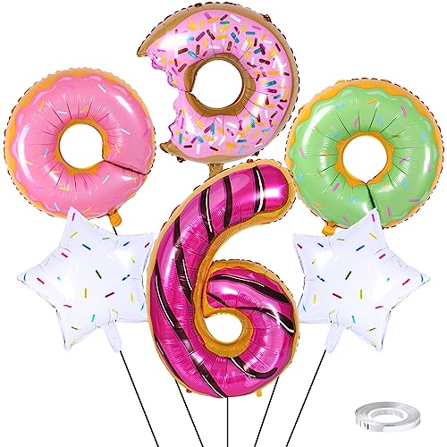 Weenkeey 6 Jahre Donut Geburtstag Dekor Große Donut Folienballon 6. Geburtstag Krapfen Luftballon Zahl 6 Luftballon für Junge Mädchen Geburtstag Party Weenkeey 6 Jahre Donut Geburtstag Dekor Große Donut Folienballon 6. Geburtstag Krapfen Luftballon Zahl 6 Luftballon für Junge Mädchen Geburtstag Party von Weenkeey