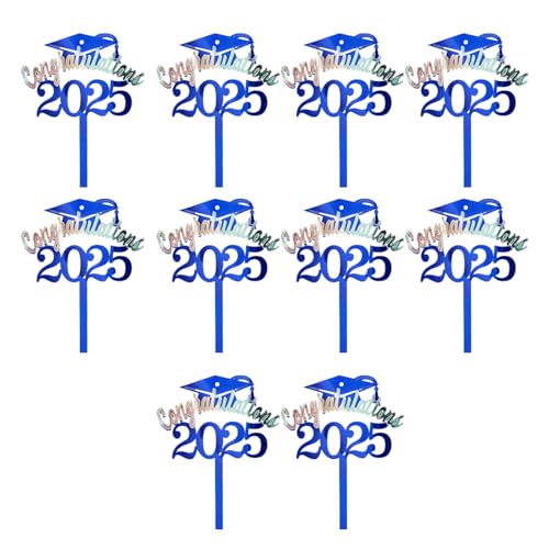 Wegiwuca 10pcs Metallic Graduation Cake Toppers Junggesellenhut Dekorationen Für Dessert Table Party Supplies Abschlussparty Dekorationen Wegiwuca 10pcs Metallic Graduation Cake Toppers Junggesellenhut Dekorationen Für Dessert Table Party Supplies Abschlussparty Dekorationen von Wegiwuca
