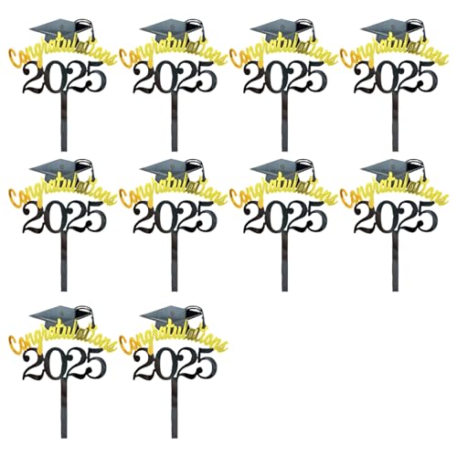 Wegiwuca 10pcs Metallic Graduation Cake Toppers Junggesellenhut Dekorationen Für Dessert Table Party Supplies Abschlussparty Dekorationen Wegiwuca 10pcs Metallic Graduation Cake Toppers Junggesellenhut Dekorationen Für Dessert Table Party Supplies Abschlussparty Dekorationen von Wegiwuca