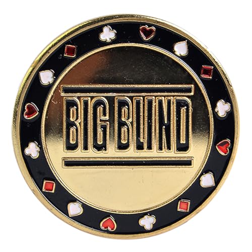 Wegiwuca Elegante Pokerknopf Pokerkarten Guard Protector Metall Coin Händler Pucks Tasten Big Blind Small Blind von Wegiwuca