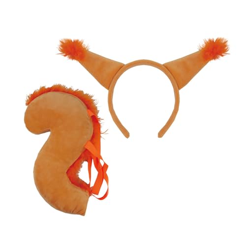 Wegiwuca Halloween Eichhörnchen Cosplay Kostüme Set Eichhörnchen Stirnband Schwanz Halloween Tierkleid Kostüm Zum Geburtstag Für Kinder Erwachsene von Wegiwuca