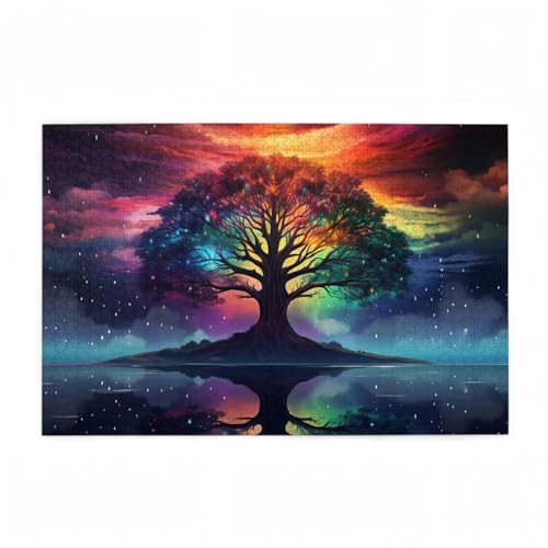 Baum des Lebens Puzzle Farbe Puzzle Große 1000 Teile Erwachsene, Clevere Rätsel, Geschicklichkeitsspiel für die Ganze Familie, Holz Farbenfrohes Jigsaws mit Geschenkbox, Deko Wohnzimmer 75x50cm D-640 Baum des Lebens Puzzle Farbe Puzzle Große 1000 Teile Erwachsene, Clevere Rätsel, Geschicklichkeitsspiel für die Ganze Familie, Holz Farbenfrohes Jigsaws mit Geschenkbox, Deko Wohnzimmer 75x50cm D-640 von Wehsaeho