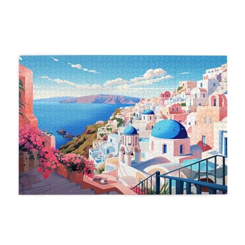 Blume Puzzle Ägäisches Meer Puzzle Große 500 Teile Erwachsene, Clevere Rätsel, Geschicklichkeitsspiel für die Ganze Familie, Holz Farbenfrohes Jigsaws mit Geschenkbox, Deko Wohnzimmer 52x38cm D-638 Blume Puzzle Ägäisches Meer Puzzle Große 500 Teile Erwachsene, Clevere Rätsel, Geschicklichkeitsspiel für die Ganze Familie, Holz Farbenfrohes Jigsaws mit Geschenkbox, Deko Wohnzimmer 52x38cm D-638 von Wehsaeho