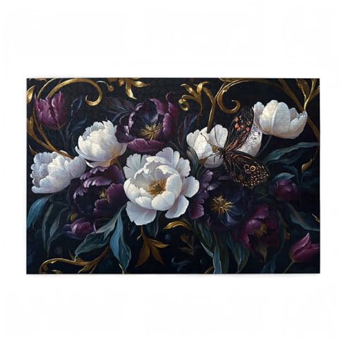 Blume Puzzle Retro Puzzle Große 300 Teile Erwachsene, Clevere Rätsel, Geschicklichkeitsspiel für die Ganze Familie, Holz Farbenfrohes Jigsaws mit Geschenkbox Verpackung, Zimmer Deko 38x26cm D-398 Blume Puzzle Retro Puzzle Große 300 Teile Erwachsene, Clevere Rätsel, Geschicklichkeitsspiel für die Ganze Familie, Holz Farbenfrohes Jigsaws mit Geschenkbox Verpackung, Zimmer Deko 38x26cm D-398 von Wehsaeho