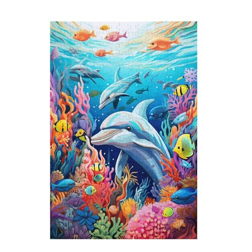 Delphin Puzzle Meer Puzzle Große 200 Teile Erwachsene, Clevere Rätsel, Geschicklichkeitsspiel für die Ganze Familie, Holz Farbenfrohes Jigsaws mit Geschenkbox Verpackung, Zimmer Deko 35x25cm D-1438 Delphin Puzzle Meer Puzzle Große 200 Teile Erwachsene, Clevere Rätsel, Geschicklichkeitsspiel für die Ganze Familie, Holz Farbenfrohes Jigsaws mit Geschenkbox Verpackung, Zimmer Deko 35x25cm D-1438 von Wehsaeho