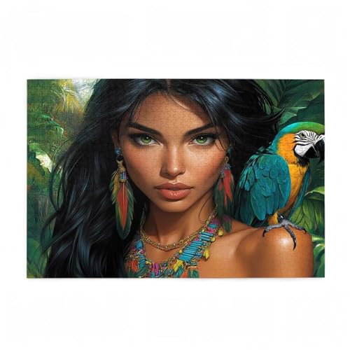 Frau Puzzle Bird Puzzle Große 200 Teile Erwachsene, Clevere Rätsel, Geschicklichkeitsspiel für die Ganze Familie, Holz Farbenfrohes Jigsaws mit Geschenkbox Verpackung, Zimmer Deko 35x25cm D-478 Frau Puzzle Bird Puzzle Große 200 Teile Erwachsene, Clevere Rätsel, Geschicklichkeitsspiel für die Ganze Familie, Holz Farbenfrohes Jigsaws mit Geschenkbox Verpackung, Zimmer Deko 35x25cm D-478 von Wehsaeho