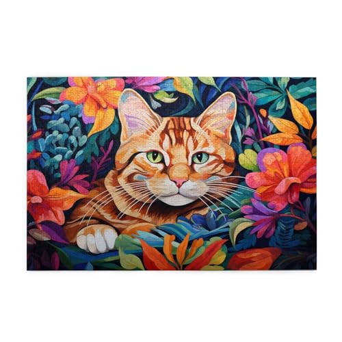 Katze Puzzle Blume Puzzle Große 5000 Teile Erwachsene, Clevere Rätsel, Geschicklichkeitsspiel für die Ganze Familie, Holz Farbenfrohes Jigsaws mit Geschenkbox, Geschenke für Frauen 105x156cm E-777 Katze Puzzle Blume Puzzle Große 5000 Teile Erwachsene, Clevere Rätsel, Geschicklichkeitsspiel für die Ganze Familie, Holz Farbenfrohes Jigsaws mit Geschenkbox, Geschenke für Frauen 105x156cm E-777 von Wehsaeho