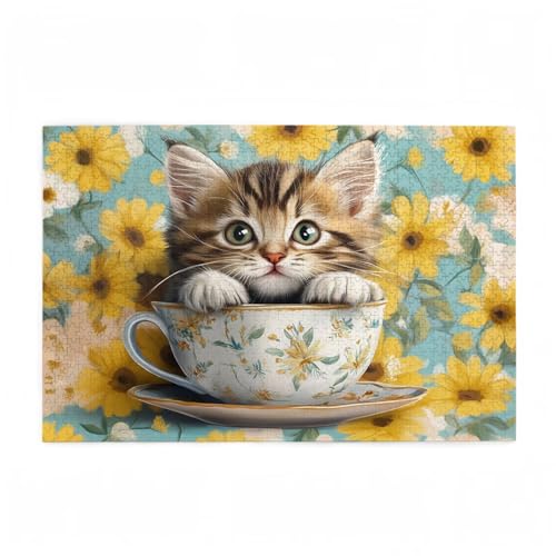 Katze Puzzle Niedlich Puzzle Große 200 Teile Erwachsene, Clevere Rätsel, Geschicklichkeitsspiel für die Ganze Familie, Holz Farbenfrohes Jigsaws mit Geschenkbox Verpackung, Zimmer Deko 35x25cm D-719 Katze Puzzle Niedlich Puzzle Große 200 Teile Erwachsene, Clevere Rätsel, Geschicklichkeitsspiel für die Ganze Familie, Holz Farbenfrohes Jigsaws mit Geschenkbox Verpackung, Zimmer Deko 35x25cm D-719 von Wehsaeho