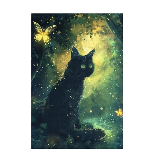 Katze Puzzle Schmetterling Puzzle Große 500 Teile Erwachsene, Clevere Rätsel, Geschicklichkeitsspiel für die Ganze Familie, Holz Farbenfrohes Jigsaws mit Geschenkbox, Zimmer Deko 52x38cm D-904 Katze Puzzle Schmetterling Puzzle Große 500 Teile Erwachsene, Clevere Rätsel, Geschicklichkeitsspiel für die Ganze Familie, Holz Farbenfrohes Jigsaws mit Geschenkbox, Zimmer Deko 52x38cm D-904 von Wehsaeho