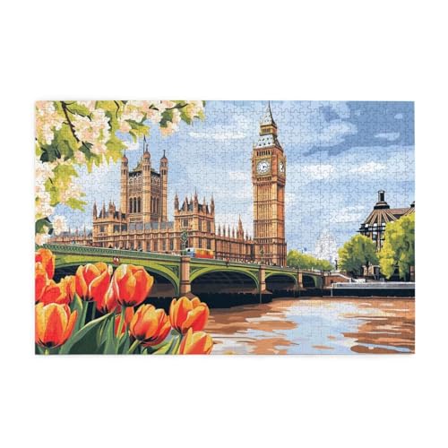 London Puzzle Big Ben Puzzle Große 1500 Teile Erwachsene, Clevere Rätsel, Geschicklichkeitsspiel für die Ganze Familie, Holz Farbenfrohes Jigsaws mit Geschenkbox, Geschenke für Frauen 87x57cm E-1270 London Puzzle Big Ben Puzzle Große 1500 Teile Erwachsene, Clevere Rätsel, Geschicklichkeitsspiel für die Ganze Familie, Holz Farbenfrohes Jigsaws mit Geschenkbox, Geschenke für Frauen 87x57cm E-1270 von Wehsaeho