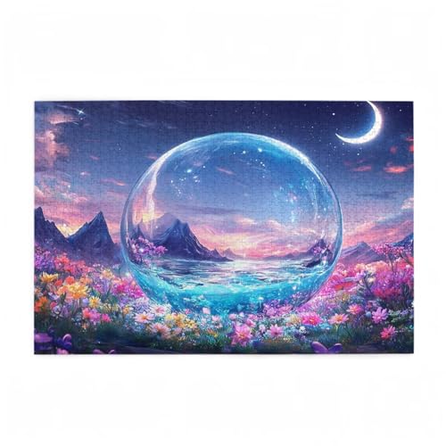Mond Puzzle Blume Puzzle Große 3000 Teile Erwachsene, Clevere Rätsel, Geschicklichkeitsspiel für die Ganze Familie, Holz Farbenfrohes Jigsaws mit Geschenkbox Verpackung, Zimmer Deko 81x122cm D-158 Mond Puzzle Blume Puzzle Große 3000 Teile Erwachsene, Clevere Rätsel, Geschicklichkeitsspiel für die Ganze Familie, Holz Farbenfrohes Jigsaws mit Geschenkbox Verpackung, Zimmer Deko 81x122cm D-158 von Wehsaeho