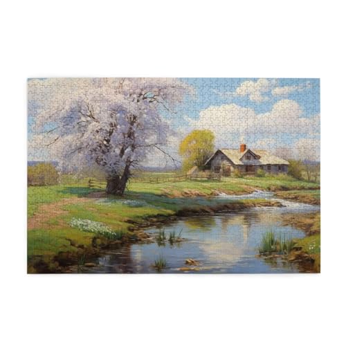 Puzzle 1000 Teile Baum Puzzle Ländlich DIY Kreative Holz Jigsaws für Erwachsene mit Geschenkbox Verpackung, Impossible Herausfordernde Familie Aktivität Spiele, Deko Wohnzimmer Geschenke 75x50cm E-474 Puzzle 1000 Teile Baum Puzzle Ländlich DIY Kreative Holz Jigsaws für Erwachsene mit Geschenkbox Verpackung, Impossible Herausfordernde Familie Aktivität Spiele, Deko Wohnzimmer Geschenke 75x50cm E-474 von Wehsaeho