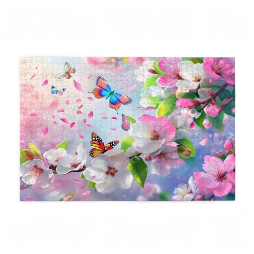 Puzzle 1000 Teile Blume Puzzle Schmetterling DIY Kreative Holz Jigsaws für Erwachsene mit Geschenkbox Verpackung, Impossible Herausfordernde Familie Aktivität Spiele, Deko Wohnzimmer 75x50cm D-20 Puzzle 1000 Teile Blume Puzzle Schmetterling DIY Kreative Holz Jigsaws für Erwachsene mit Geschenkbox Verpackung, Impossible Herausfordernde Familie Aktivität Spiele, Deko Wohnzimmer 75x50cm D-20 von Wehsaeho