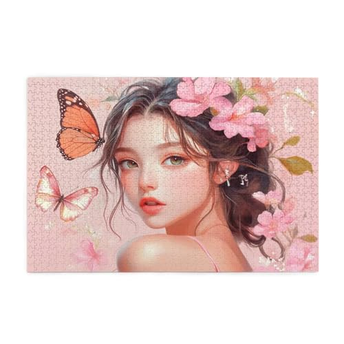 Puzzle 1000 Teile Schmetterling Puzzle Frau DIY Kreative Holz Jigsaws für Erwachsene, Impossible Herausfordernde Familie Aktivität Spiele, Deko Wohnzimmer, Geschenke für Frauen 75x50cm E-1272 Puzzle 1000 Teile Schmetterling Puzzle Frau DIY Kreative Holz Jigsaws für Erwachsene, Impossible Herausfordernde Familie Aktivität Spiele, Deko Wohnzimmer, Geschenke für Frauen 75x50cm E-1272 von Wehsaeho