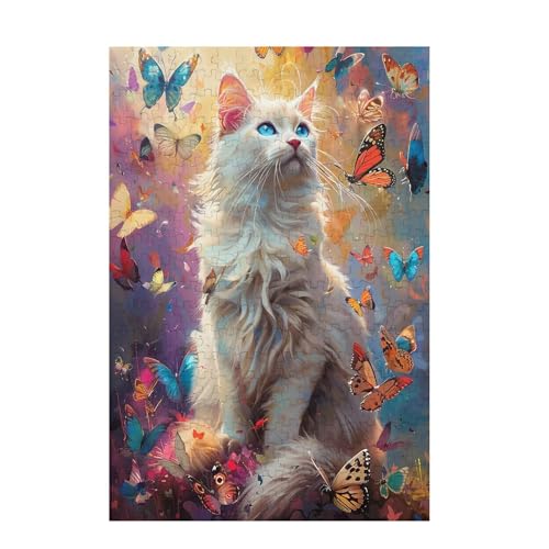 Puzzle 200 Teile Schmetterling Puzzle Katze DIY Kreative Holz Jigsaws für Erwachsene mit Geschenkbox Verpackung, Impossible Herausfordernde Familie Aktivität Spiele, Deko Wohnzimmer 35x25cm D-1159 Puzzle 200 Teile Schmetterling Puzzle Katze DIY Kreative Holz Jigsaws für Erwachsene mit Geschenkbox Verpackung, Impossible Herausfordernde Familie Aktivität Spiele, Deko Wohnzimmer 35x25cm D-1159 von Wehsaeho