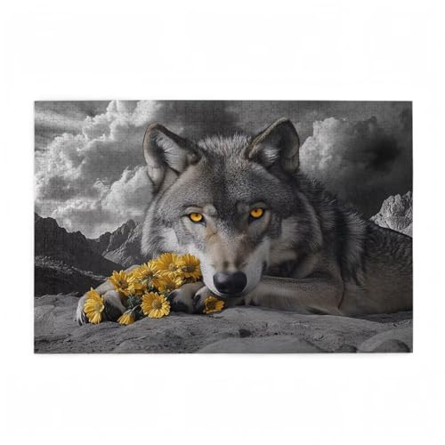 Puzzle 200 Teile Wolf Puzzle Blume DIY Kreative Holz Jigsaws für Erwachsene mit Geschenkbox Verpackung, Impossible Herausfordernde Familie Aktivität Spiele, Wohnzimmer Deko Geschenke 35x25cm D-218 Puzzle 200 Teile Wolf Puzzle Blume DIY Kreative Holz Jigsaws für Erwachsene mit Geschenkbox Verpackung, Impossible Herausfordernde Familie Aktivität Spiele, Wohnzimmer Deko Geschenke 35x25cm D-218 von Wehsaeho