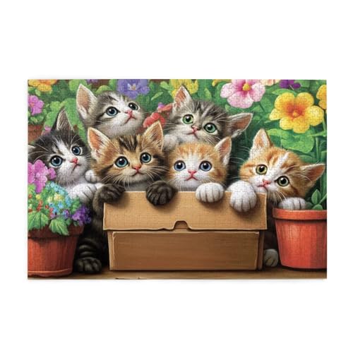 Puzzle 2000 Teile Katze Puzzle Blume DIY Kreative Holz Jigsaws für Erwachsene mit Geschenkbox Verpackung, Impossible Herausfordernde Familie Aktivität Spiele, Deko Wohnzimmer Geschenke 99x70cm E-911 Puzzle 2000 Teile Katze Puzzle Blume DIY Kreative Holz Jigsaws für Erwachsene mit Geschenkbox Verpackung, Impossible Herausfordernde Familie Aktivität Spiele, Deko Wohnzimmer Geschenke 99x70cm E-911 von Wehsaeho