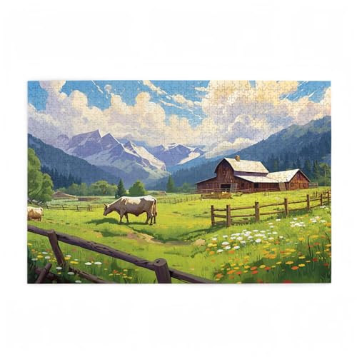 Puzzle 300 Teile Bauernhof Puzzle Ochse DIY Kreative Holz Jigsaws für Erwachsene mit Geschenkbox Verpackung, Impossible Herausfordernde Familie Aktivität Spiele, Deko Wohnzimmer 38x26cm D-180 Puzzle 300 Teile Bauernhof Puzzle Ochse DIY Kreative Holz Jigsaws für Erwachsene mit Geschenkbox Verpackung, Impossible Herausfordernde Familie Aktivität Spiele, Deko Wohnzimmer 38x26cm D-180 von Wehsaeho