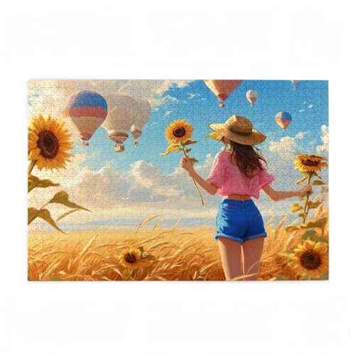 Puzzle 3000 Teile Mädchen Puzzle Sonnenblume DIY Kreative Holz Jigsaws für Erwachsene mit Geschenkbox Verpackung, Impossible Herausfordernde Familie Aktivität Spiele, Deko Wohnzimmer 81x122cm D-18 Puzzle 3000 Teile Mädchen Puzzle Sonnenblume DIY Kreative Holz Jigsaws für Erwachsene mit Geschenkbox Verpackung, Impossible Herausfordernde Familie Aktivität Spiele, Deko Wohnzimmer 81x122cm D-18 von Wehsaeho