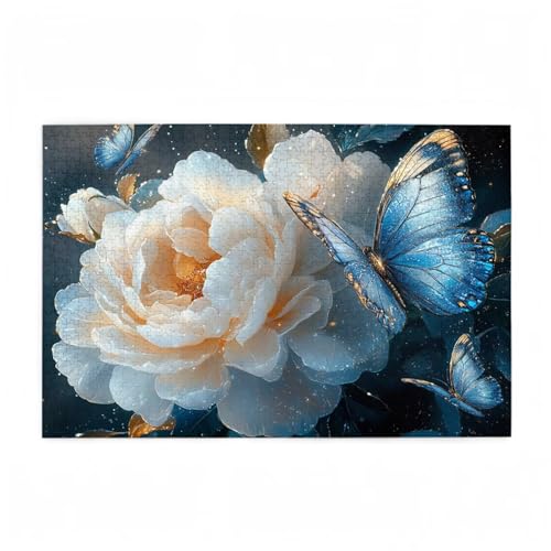 Puzzle 500 Teile Pfingstrose Puzzle Schmetterling DIY Kreative Holz Jigsaws für Erwachsene mit Geschenkbox Verpackung, Impossible Herausfordernde Familie Aktivität Spiele, Zimmer Deko 52x38cm D-419 Puzzle 500 Teile Pfingstrose Puzzle Schmetterling DIY Kreative Holz Jigsaws für Erwachsene mit Geschenkbox Verpackung, Impossible Herausfordernde Familie Aktivität Spiele, Zimmer Deko 52x38cm D-419 von Wehsaeho