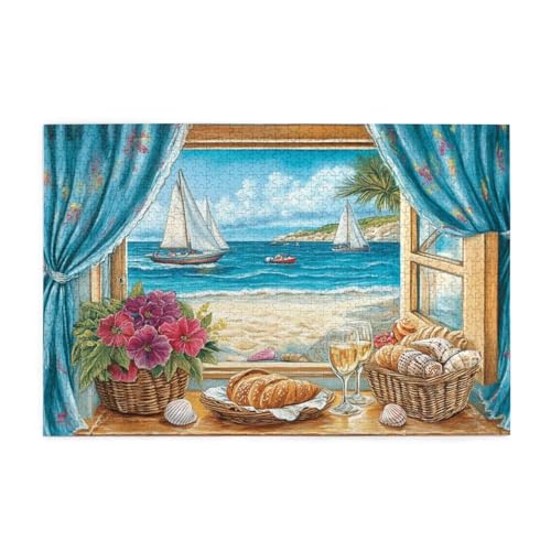 Puzzle 6000 Teile Fensterbank Puzzle Strand DIY Kreative Holz Jigsaws für Erwachsene, Impossible Herausfordernde Familie Aktivität Spiele, Deko Wohnzimmer, Geschenke für Frauen 105x179cm E-1871 Puzzle 6000 Teile Fensterbank Puzzle Strand DIY Kreative Holz Jigsaws für Erwachsene, Impossible Herausfordernde Familie Aktivität Spiele, Deko Wohnzimmer, Geschenke für Frauen 105x179cm E-1871 von Wehsaeho