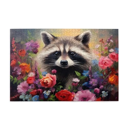 Puzzle 6000 Teile Waschbär Puzzle Blume DIY Kreative Holz Jigsaws für Erwachsene, Geschenkbox Verpackung, Impossible Herausfordernde Familie Aktivität Spiele, Deko Wohnzimmer Geschenke 105x179cm E-923 Puzzle 6000 Teile Waschbär Puzzle Blume DIY Kreative Holz Jigsaws für Erwachsene, Geschenkbox Verpackung, Impossible Herausfordernde Familie Aktivität Spiele, Deko Wohnzimmer Geschenke 105x179cm E-923 von Wehsaeho