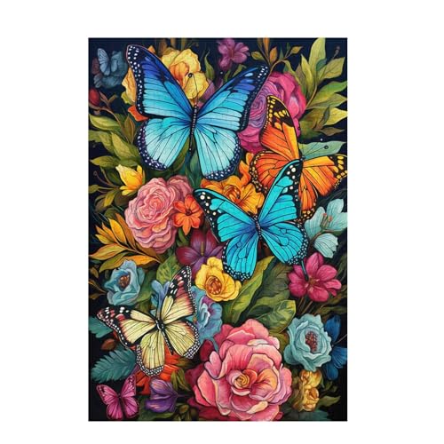 Schmetterling Puzzle Blume Puzzle Große 1500 Teile Erwachsene, Clevere Rätsel, Geschicklichkeitsspiel für die Ganze Familie, Holz Farbenfrohes Jigsaws mit Geschenkbox, Deko Wohnzimmer 87x57cm D-1600 Schmetterling Puzzle Blume Puzzle Große 1500 Teile Erwachsene, Clevere Rätsel, Geschicklichkeitsspiel für die Ganze Familie, Holz Farbenfrohes Jigsaws mit Geschenkbox, Deko Wohnzimmer 87x57cm D-1600 von Wehsaeho