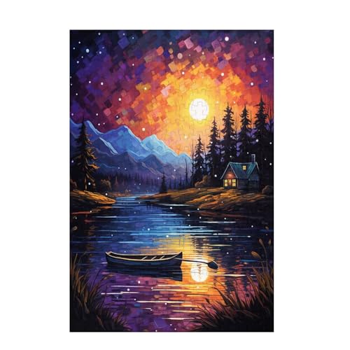 Sonnenuntergang Puzzle Boot Puzzle Große 200 Teile Erwachsene, Clevere Rätsel, Geschicklichkeitsspiel für die Ganze Familie, Holz Farbenfrohes Jigsaws mit Geschenkbox, Deko Wohnzimmer 35x25cm D-1353 Sonnenuntergang Puzzle Boot Puzzle Große 200 Teile Erwachsene, Clevere Rätsel, Geschicklichkeitsspiel für die Ganze Familie, Holz Farbenfrohes Jigsaws mit Geschenkbox, Deko Wohnzimmer 35x25cm D-1353 von Wehsaeho