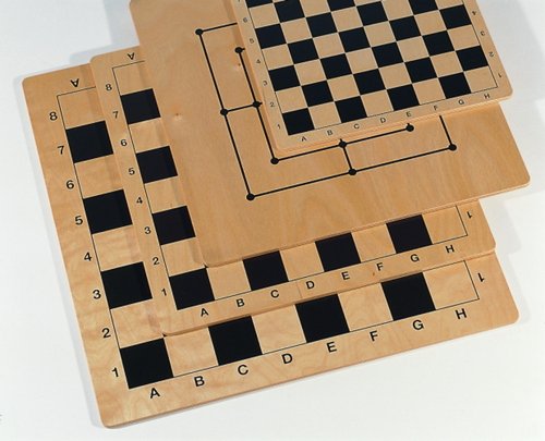 Schach/Mühlebrett aus Birke, Feldgrösse 41mm von Weible Spiele