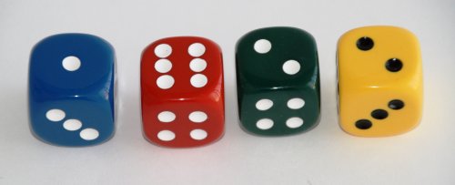 weiblespiele 05330-4 - Acryl-Würfel, Uni, 30 mm, 4 Stück von Weible Spiele