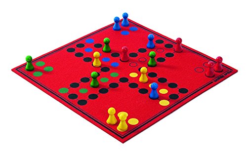 Weiblespiele 6234 Ludospiel 'Play 'N' ROLL' aus Wollfilz mit Spielsteinen aus Holz und Würfel aus Kunststoff von Weible Spiele