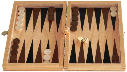 weiblespiele 3761 Backgammon Buche 19x12 cm von Weible Spiele