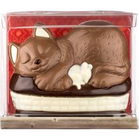 Schoko-Geschenk "Katzenkörbchen", 14,5cm x 11,5cm x 8,5cm, 225g von Weibler Confiserie