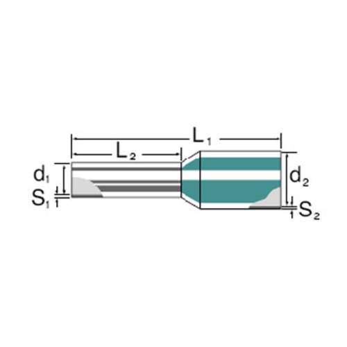 Weidmüller 9004320000 Aderendhülse 1mm² Teilisoliert Gelb 500St. von Weidmüller