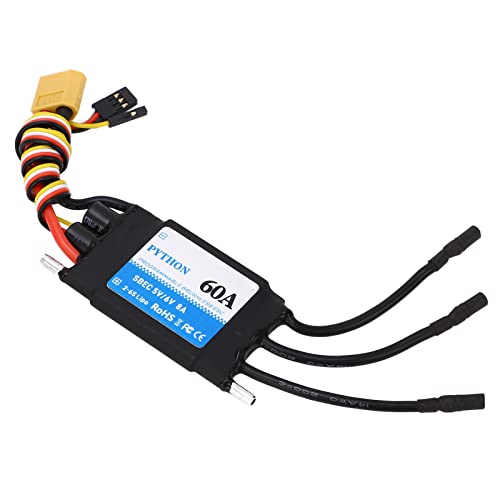 Weikeya 60A Elektrischer Geschwindigkeitsregler 5V 6V 8A RC ESC Wasserdichtes Bonding-Design 32-Bit-Mikroprozessor für RC-Boot von Weikeya