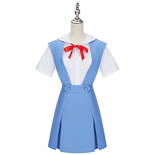 Anime Hoshino Ruri Ayanami Rei Cosplay Kostüm Frau Blau Rock Shirt, Blau, Weiblich Medium von Weixu