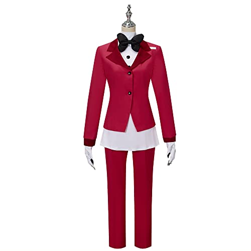 Weixu Anime Charlie Cosplay Kostüm Rot Uniform Anzug mit Krawatte Halloween Party Outfit für Damen L von Weixu