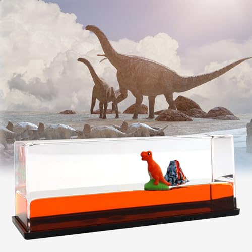 Wekuw Dinosaur Fluid Drift Flasche, Fluid Drift Bottle Acryl Kleine Dinosaurier Figuren Unsinkbares Spielzeug Mini Dinos Decoration Sinkt Nie Modell für Haus, Auto Oder Tischdekoration von Wekuw