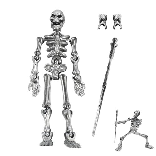 Weldphur Actionfigur Skelett, Skelettfiguren für Kinder - Desktop -Dekorationsfigur,Ganzkörper -Fähigkeitsmontagemodellhandwerk für Stopp -Bewegung Animation, Halloween -Dekoration von Weldphur