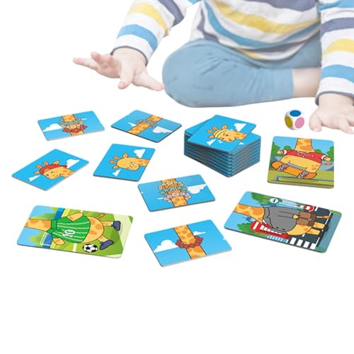 Weldphur Additions- und Subtraktions-Lernkarten, Additions-Lernkarten, Mathe-Lernkarten Giraffe Additions-Lernkarten, Pädagogisches interaktives Puzzlespiel, selbstüberprüfende Mathe-Spiele für Kinder von Weldphur